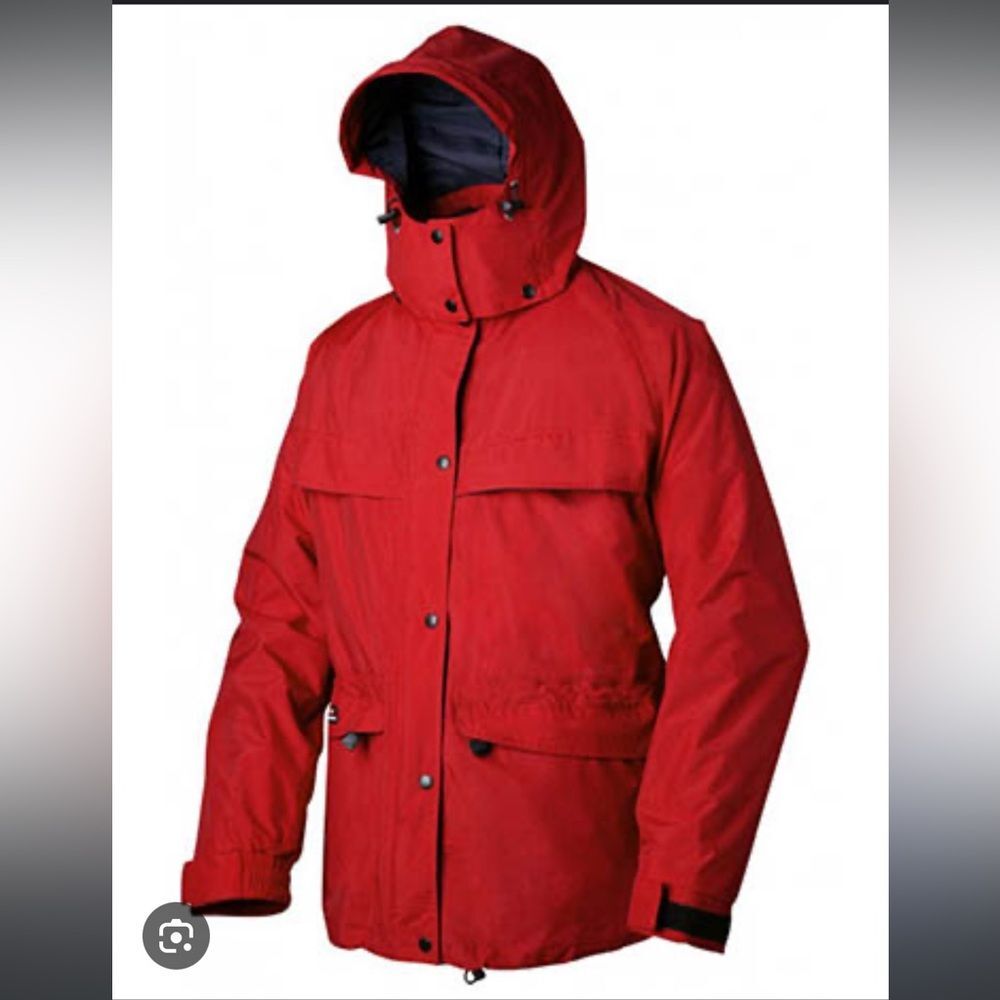 KEELA Men’s Keela Rainlife 5000 waterproof Hooded Raincoat Jacket Red, Navy Sz M